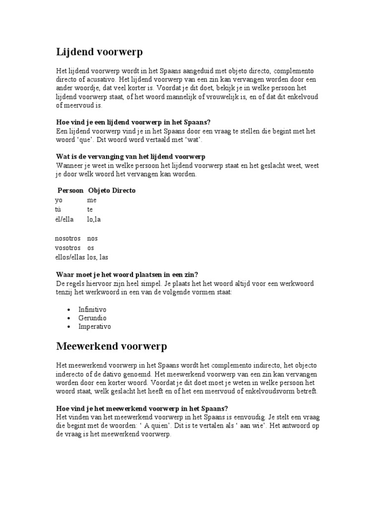 Lijdend voorwerp pdf