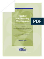 Teachers and Teaching Effectiveness - A Bold View From National Board Certif PDF