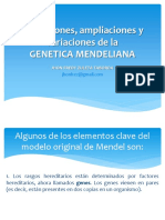 Excepciones, Ampliaciones y Variaciones de La GENETICA MENDELIANA