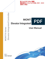 MONT70 Series Elevator Integrated Controller User Manual - Hpmont - V1.1