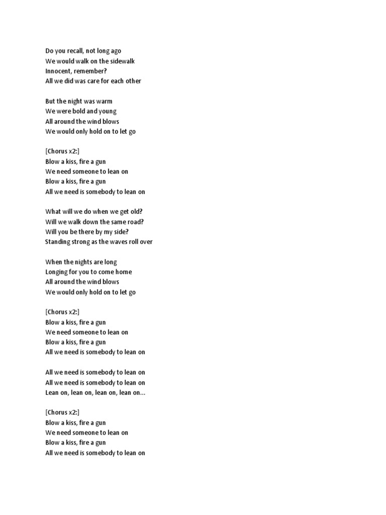 Blow A Kiss, Fire A Gun PDF