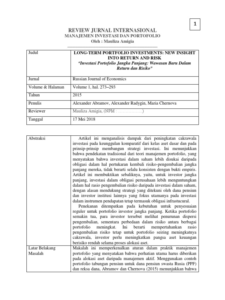 Review Jurnal Internasional