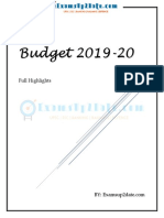Budget 2019-20: Full Highlights