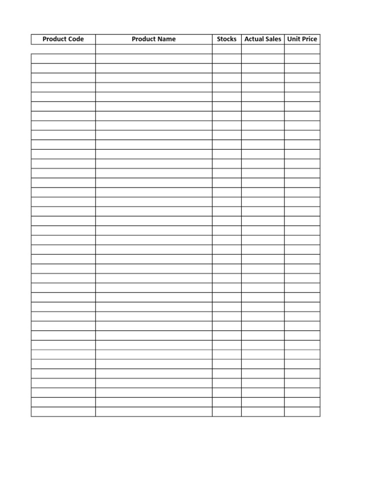 Product Sales and Inventory Report | PDF