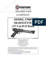 Silhouette .177 Cal PCP Pistol MODEL 1700P: Exploded View & Partslist