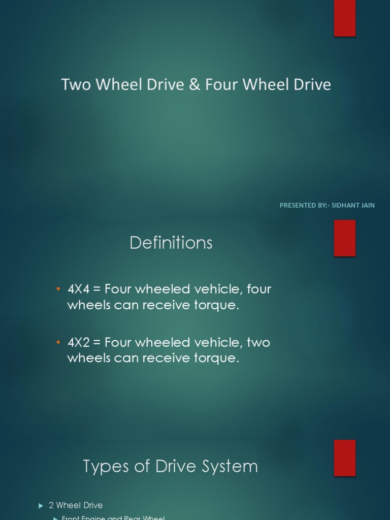 Two vs Four Wheel Drive Explained | PDF | Four Wheel Drive ...