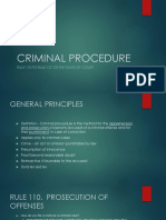 Criminal Procedure: Rule 110 To Rule 127 of The Rules of Court