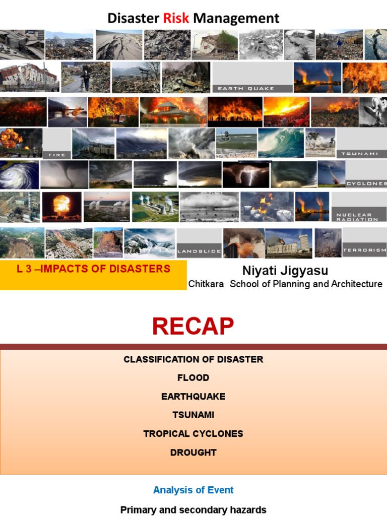 Lecture 3 Impacts Of Disasters For Students Pdf Pdf Natural
