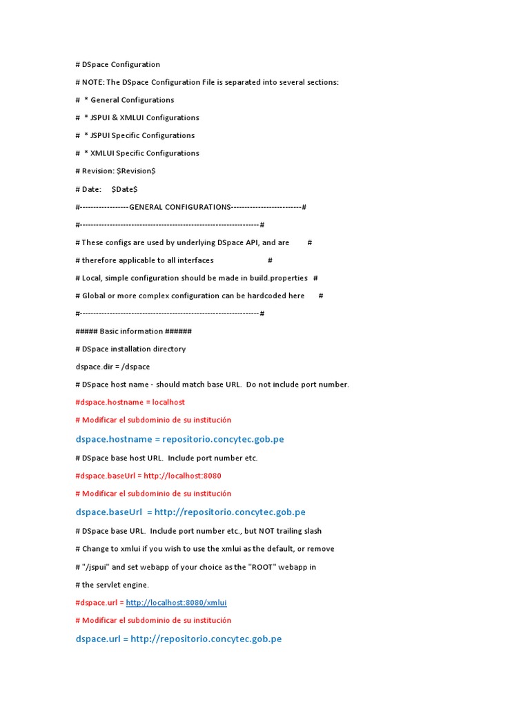 DSpace Configuration for Concytec Repository | PDF | Application ...