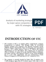 Analysis of ITC's marketing strategies compared to major spice companies
