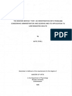 The Bender Gestalt Test: An Investigation Into Problems Concerning Administration and Scoring and Its Application To Low-Educated Adults