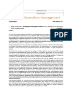 Challenges and opportunities for Operations Managers