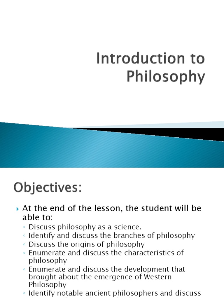 Introduction to Philosophy and Its Branches | PDF | Reason | Western ...