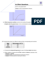 Higher Photoelectric Effect Questions: Metal Work Function (x10 J)