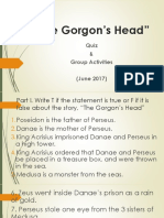 "The Gorgon's Head": Quiz & Group Activities (June 2017)