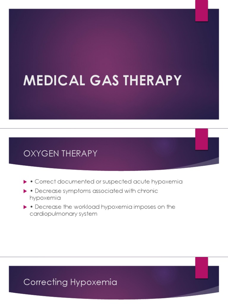 Medical Gas Therapy PDF Breathing Lung