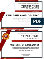 CAED 500C course completion certificates