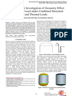 Finite Element Analysis of Geometric Effects on Stresses in Pressure Vessels under Combined Loads