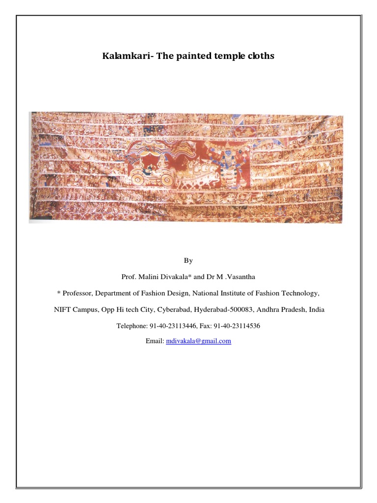 Kalamkari: Traditional Painted Textiles | PDF | Textiles