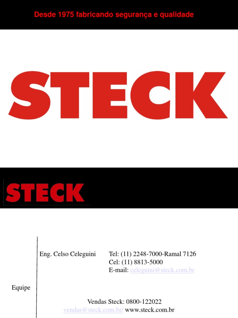 Manual Steck | PDF | Equipamento | Eletricidade