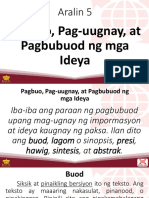 Aralin 5 Pagbuo Pag-Uugnay at Pagbubuod NG Mga Ideya Autosaved