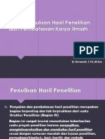 Tahap Penulisan Hasil Penelitian & Pembahasan