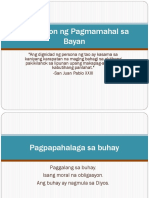 Indikasyon NG Pagmamahal Sa Bayan