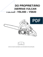 Manual Do Proprietário: Motosserras Vulcan VSL450 - VSL550 - VS620