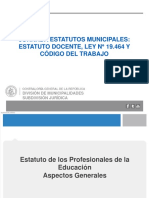 Presentación Estatuto Docente, Ley #19.464 y Código Del Trabajo