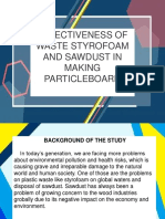 Effectiveness of Waste Styrofoam and Sawdust in Making Particleboard