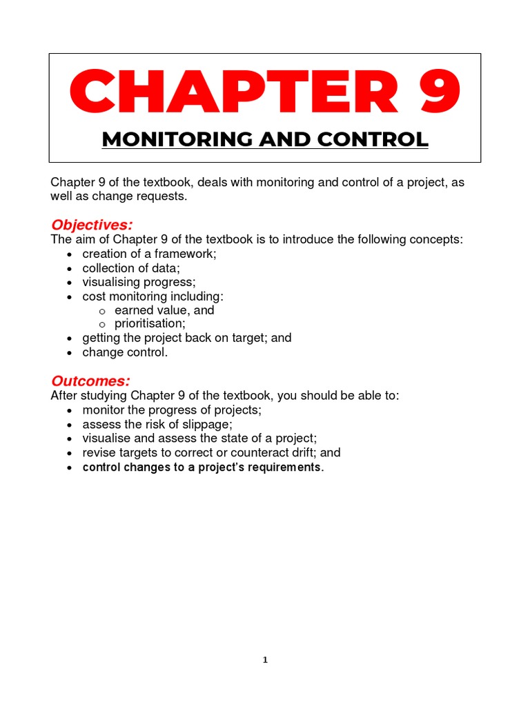 Chapter+9+-+monitoring+ +control | PDF | Business