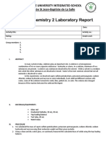General Chemistry 2 Laboratory Report: La Salle University Integrated School Lycée ST - Jean-Baptiste de La Salle