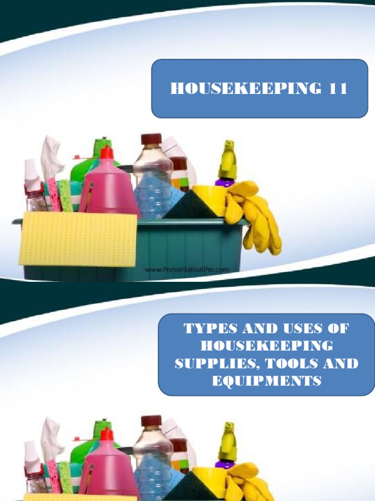 Housekeeping Cleaning Supplies, Tools and Equipments | PDF