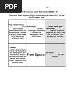 Social Studies Chapter 4 Lesson 1 BINGO