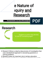 The Nature of Inquiry and Research