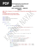 MCA C# Lab Progrmas