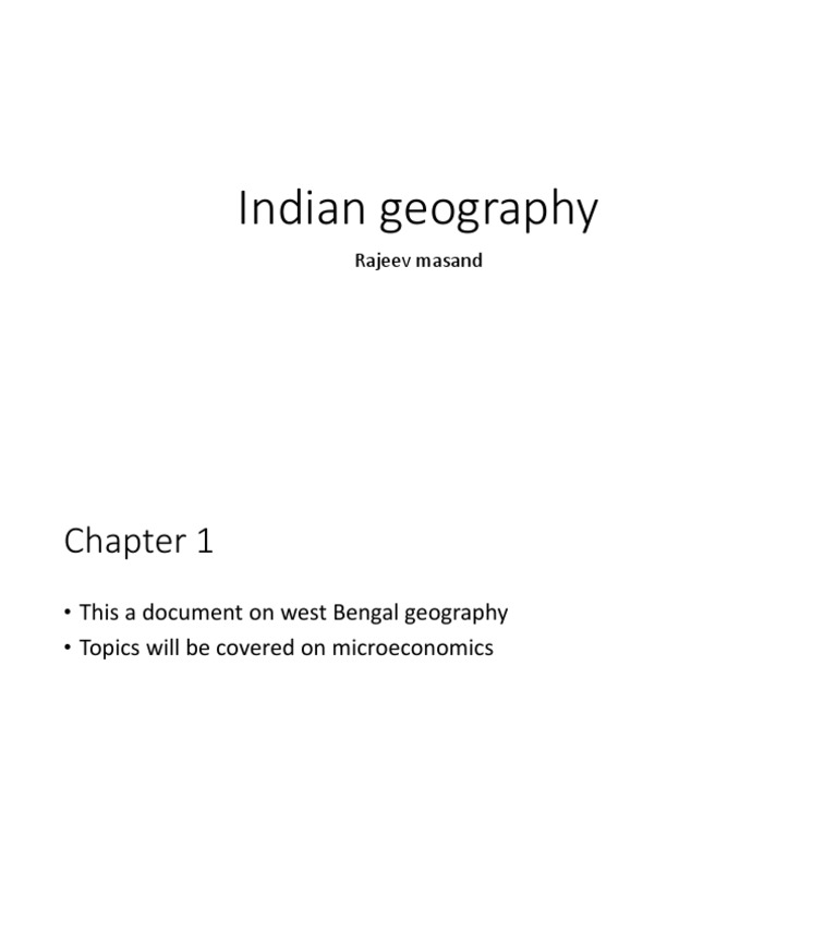 West Bengal Geography Overview | PDF