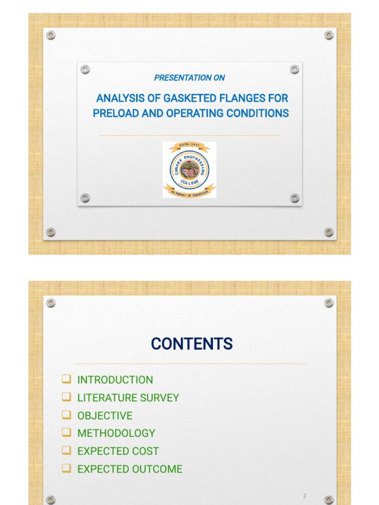 Gasketed Flanges: Analysis & Optimization | PDF | Finite Element Method ...