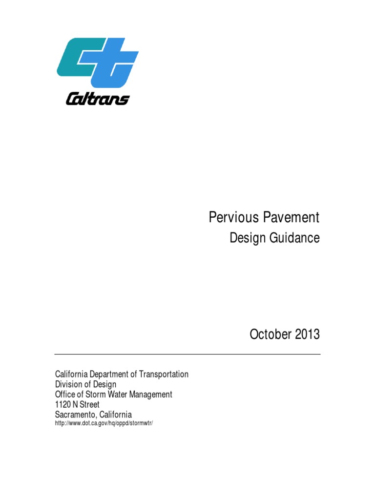 Pervious Pavement Design Guidelines | PDF | Stormwater | Surface Runoff