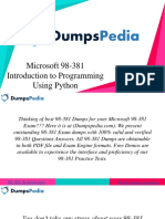 Microsoft 98-381 Introduction To Programming Using Python