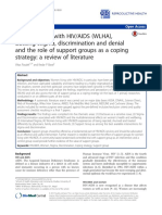 Women Living With HIV/AIDS (WLHA), Battling Stigma, Discrimination and Denial and The Role of Support Groups As A Coping Strategy: A Review of Literature