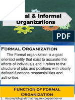 Formal and Informal Organization
