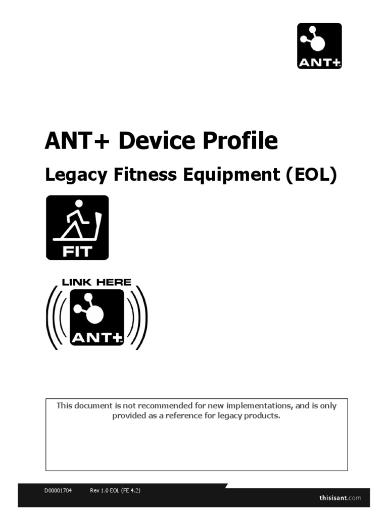 ANT+ Device Profile: Legacy Fitness Equipment (EOL) | PDF ...