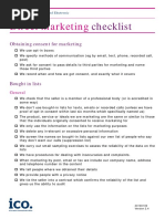 Marketing GFPR Checklist