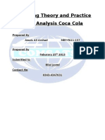 Marketing Theory and Practice PEST Analysis Coca Cola: Prepared by Awais Ali Arshad MBT-FA11-157