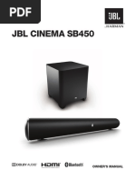 JBL Cinema Sb450: Owner'S Manual