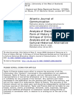 Analysis of Discourse As A Form of Histo PDF