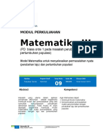 Matematika III: Model Matematika untuk Masalah Perubahan Laju dan Pertumbuhan Populasi