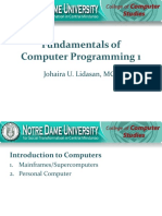 Fundamentals of Computer Programming 1: Johaira U. Lidasan, MCS