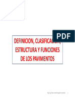 Difinicion, Clasificacion de Estructuras y Funciones de Los Pavimentos
